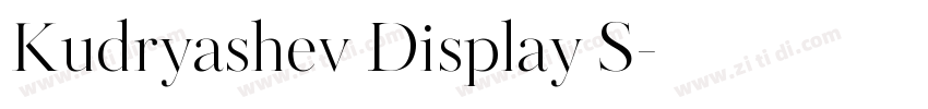 Kudryashev Display S字体转换 Kudryashev Display S字体转换